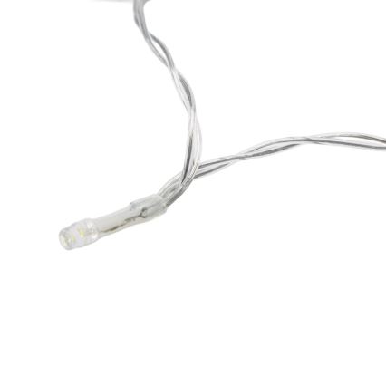 Aigostar - Ρυθμιζόμενη LED εξωτερική χριστουγεννιάτικη γιρλάντα με αισθητήρα κίνησης 100xLED/3xAA 12m ψυχρό λευκό + τηλεχειριστήριο