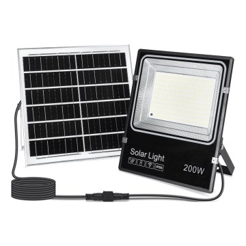 Aigostar - LED Ρυθμιζόμενος ηλιακός προβολέας LED/200W/3,2V 3600mAh 3000K/4000K/6500K IP66 + τηλεχειριστήριο