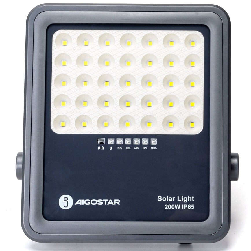 Aigostar - Ρυθμιζόμενος ηλιακός προβολέας LED/200W/3,4V IP65 15000 mAh + τηλεχειριστήριο