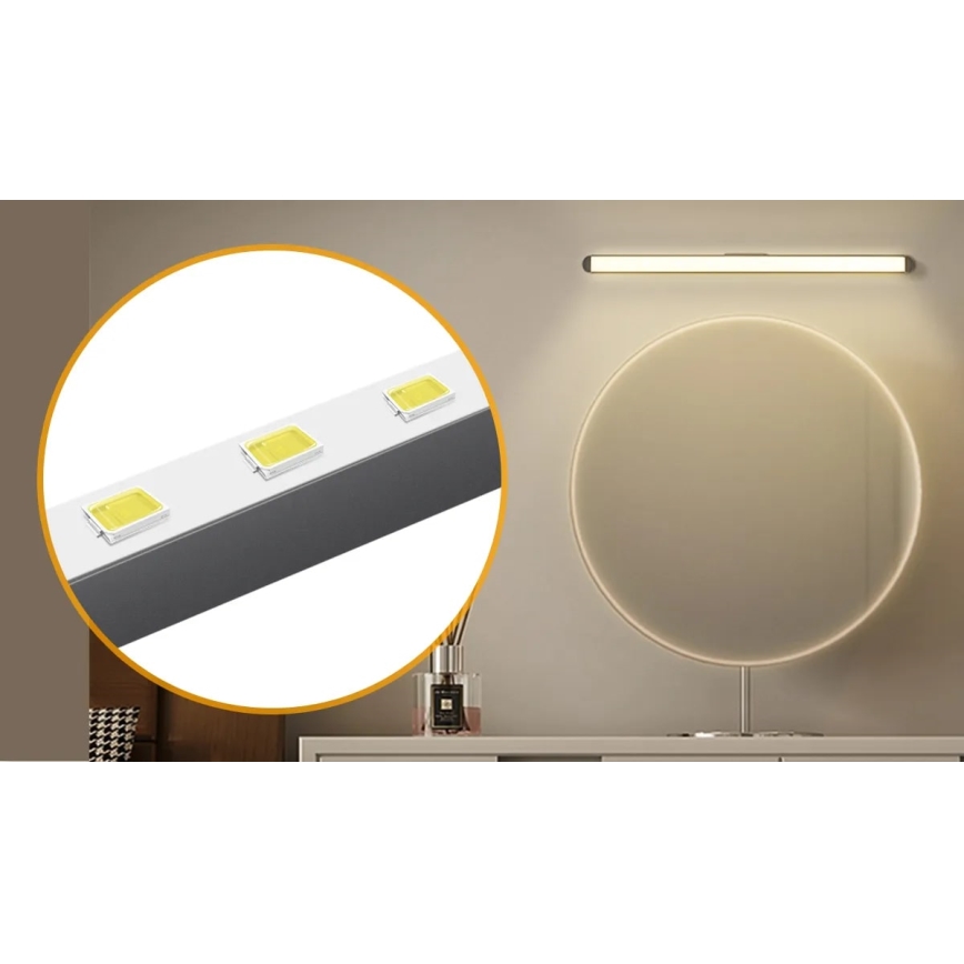 Aigostar - Ρυθμιζόμενο επαναφορτιζόμενο LED φωτιστικό καθρέφτη/2,9W/5V 2000 mAh