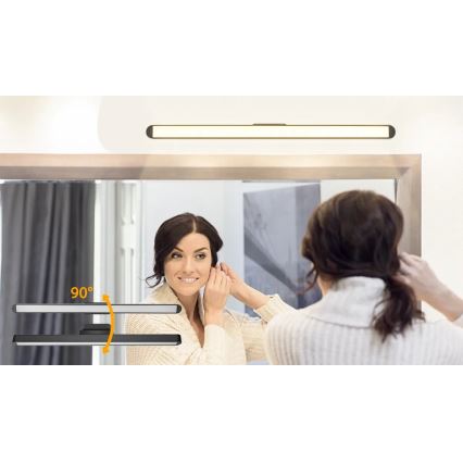 Aigostar - Ρυθμιζόμενο επαναφορτιζόμενο LED φωτιστικό καθρέφτη/2,9W/5V 2000 mAh