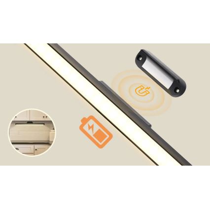 Aigostar - Ρυθμιζόμενο επαναφορτιζόμενο LED φωτιστικό καθρέφτη/2,9W/5V 2000 mAh