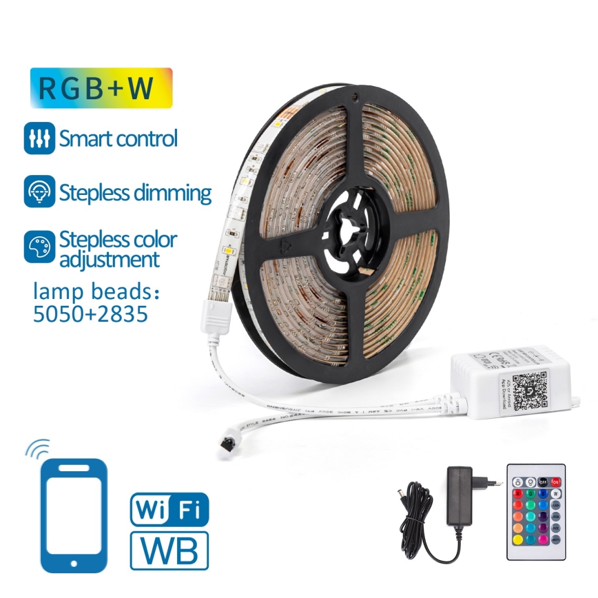 Aigostar - Ρυθμιζόμενη LED ταινία RGB 6,5μ LED/16,5W/12/230V 3000K Wi-Fi