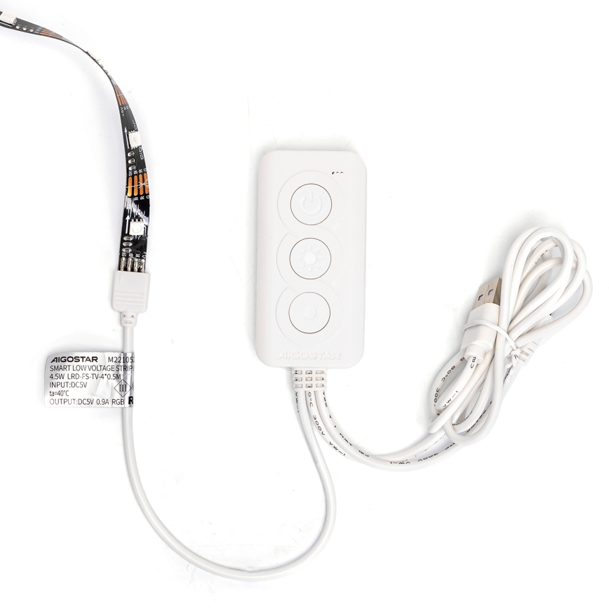 Aigostar - LED RGB Smart Dimmable ταινία 4x0,5m LED/4,5W/5V Wi-Fi + τηλεχειριστήριο