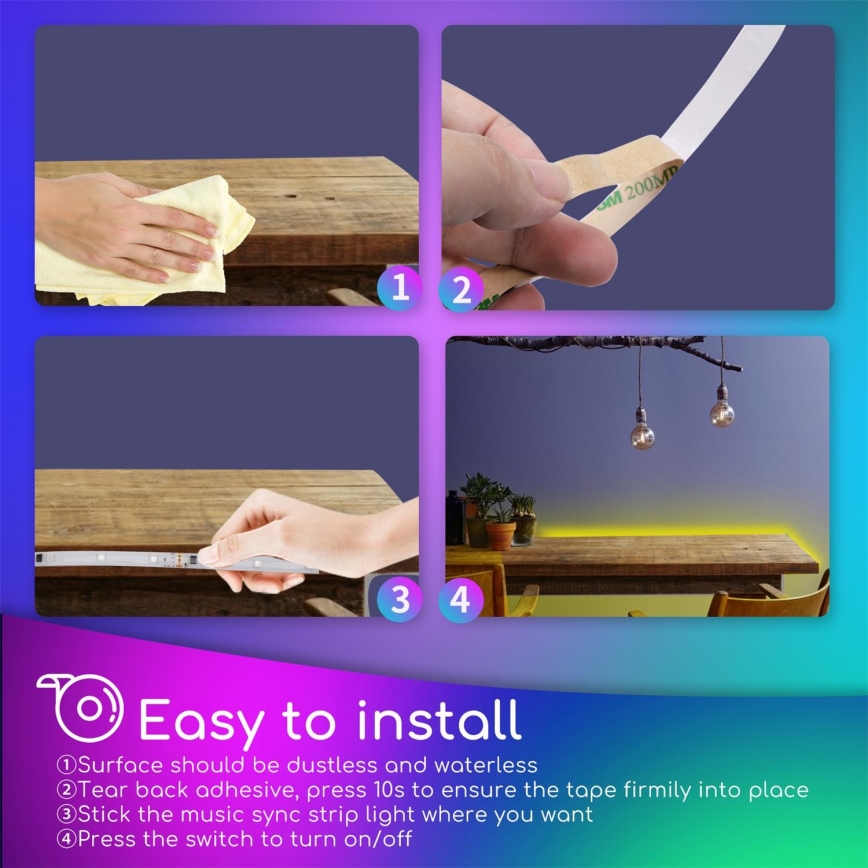 Aigostar - LED RGB Dimmable ταινία εξωτερικού χώρου 3m LED/24W/12/230V IP65 + τηλεχειριστήριο