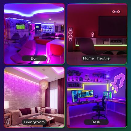 Aigostar - LED RGB Dimmable ταινία εξωτερικού χώρου 3m LED/24W/12/230V IP65 + τηλεχειριστήριο