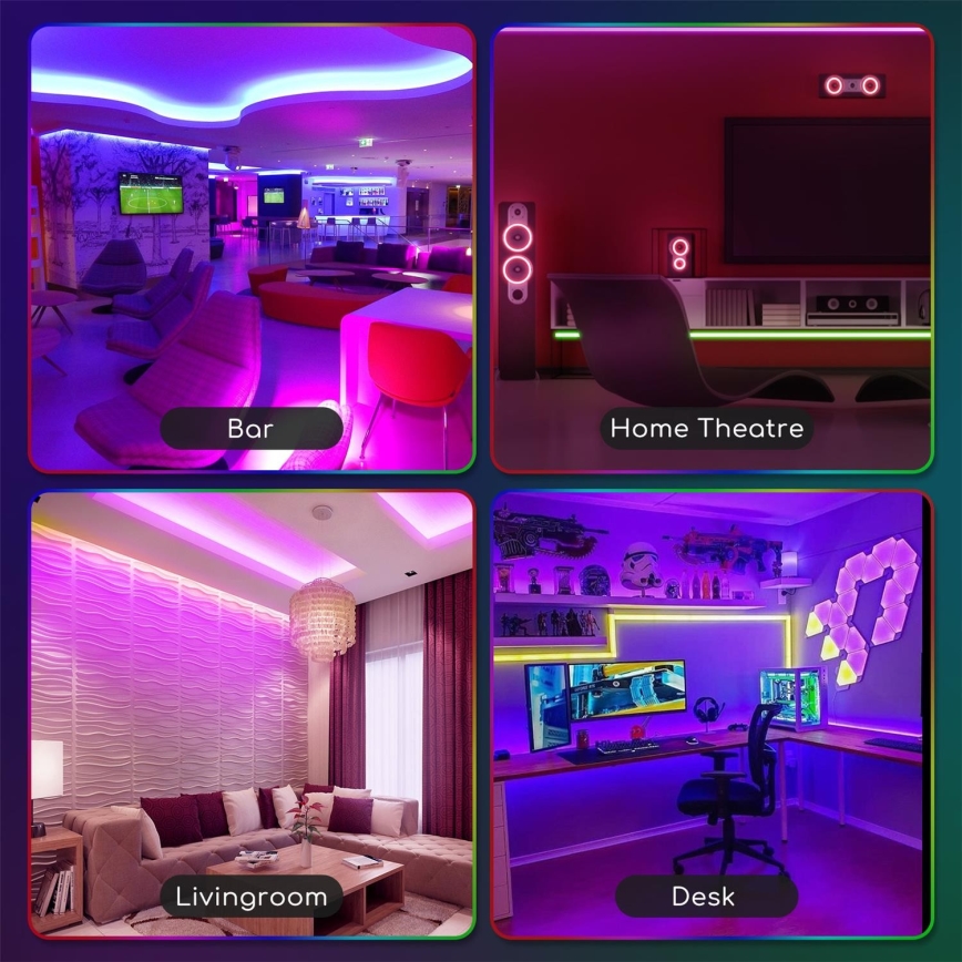 Aigostar - LED RGB Dimmable ταινία εξωτερικού χώρου 3m LED/24W/12/230V IP65 + τηλεχειριστήριο