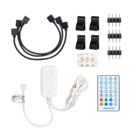 Aigostar - LED RGB Smart Dimmable ταινία 4x0,5m LED/4,5W/5V Wi-Fi + τηλεχειριστήριο