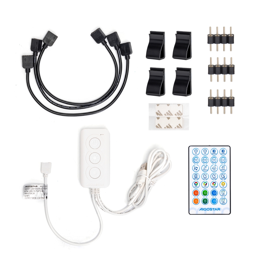 Aigostar - LED RGB Smart Dimmable ταινία 4x0,5m LED/4,5W/5V Wi-Fi + τηλεχειριστήριο