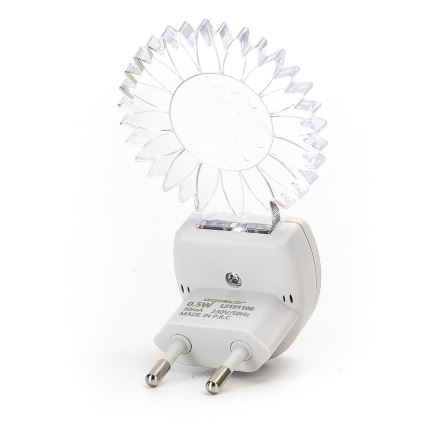 Aigostar - LED RGB Φωτάκι νυκτός με αισθητήρα LED/0,5W/230V ήλιος