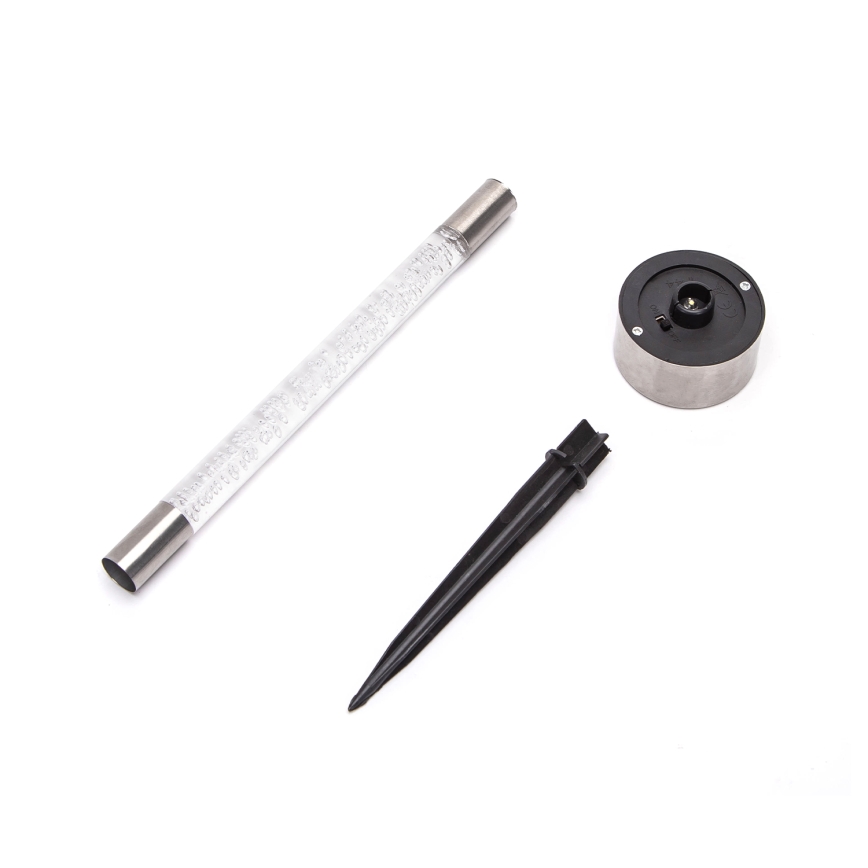 Aigostar - LED RGB Ηλιακό Φωτιστικό LED/0,006W/1,2V 40 mAh 36,7cm ματ χρώμιο IP44