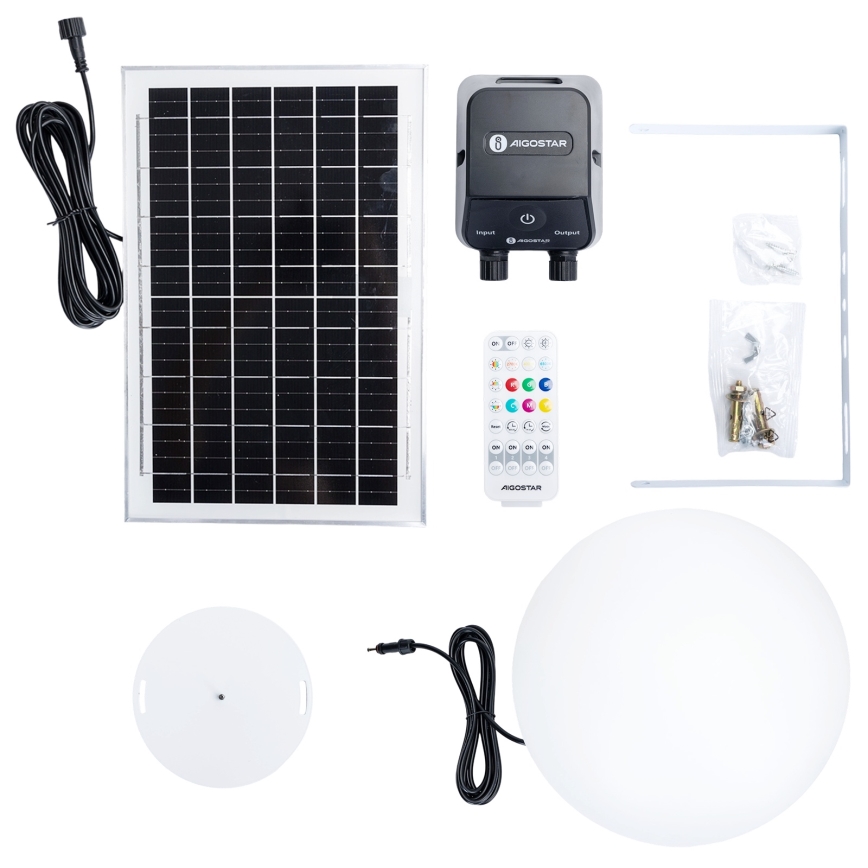 Aigostar - LED RGBW ρυθμιζόμενη εξωτερική λάμπα MESH LED/35W/3,7V 4000mAh 2700-6500K IP65 διάμ. 30 cm + τηλεχειριστήριο