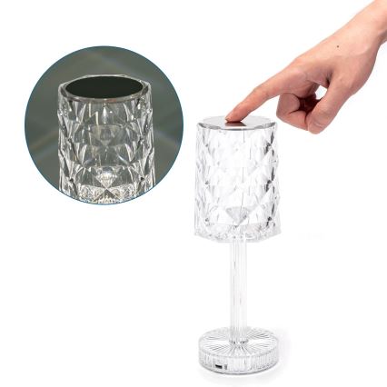 Aigostar - Ρυθμιζόμενο LED RGB Φορτιζόμενο Επιτραπέζιο Φωτιστικό LED/1W/5V 1800mAh 26 εκ. + τηλεχειριστήριο