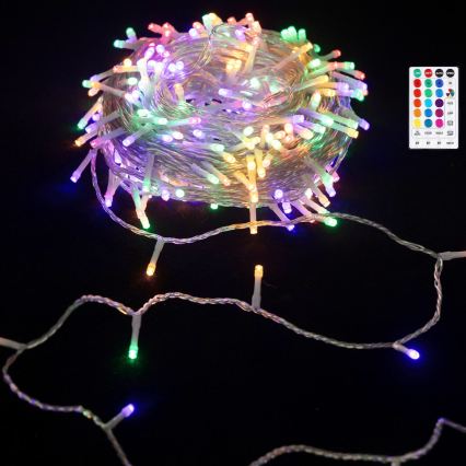 Aigostar - LED RGB εξωτερικά χριστουγεννιάτικα φωτάκια 50xLED / 7 λειτουργίες, 4xAA, 5,3m, IP44 πολύχρωμα + τηλεχειριστήριο
