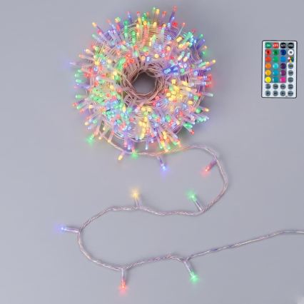 Aigostar - LED RGB εξωτερικά χριστουγεννιάτικα φωτάκια 50xLED / 7 λειτουργίες, 4xAA, 5,3m, IP44 πολύχρωμα + τηλεχειριστήριο