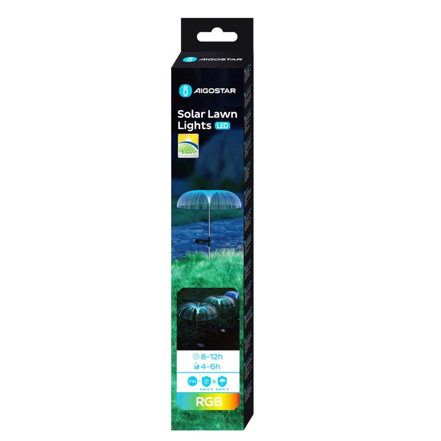 Aigostar - LED RGB Ηλιακό διακοσμητικό φωτιστικό LED/0,03W/1,2V 300 mAh 70cm IP44