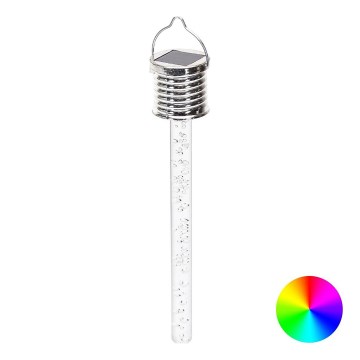Aigostar - LED RGB Ηλιακό Φωτιστικό LED/0,006W/1,2V 4000 mAh χρώμιο IP44