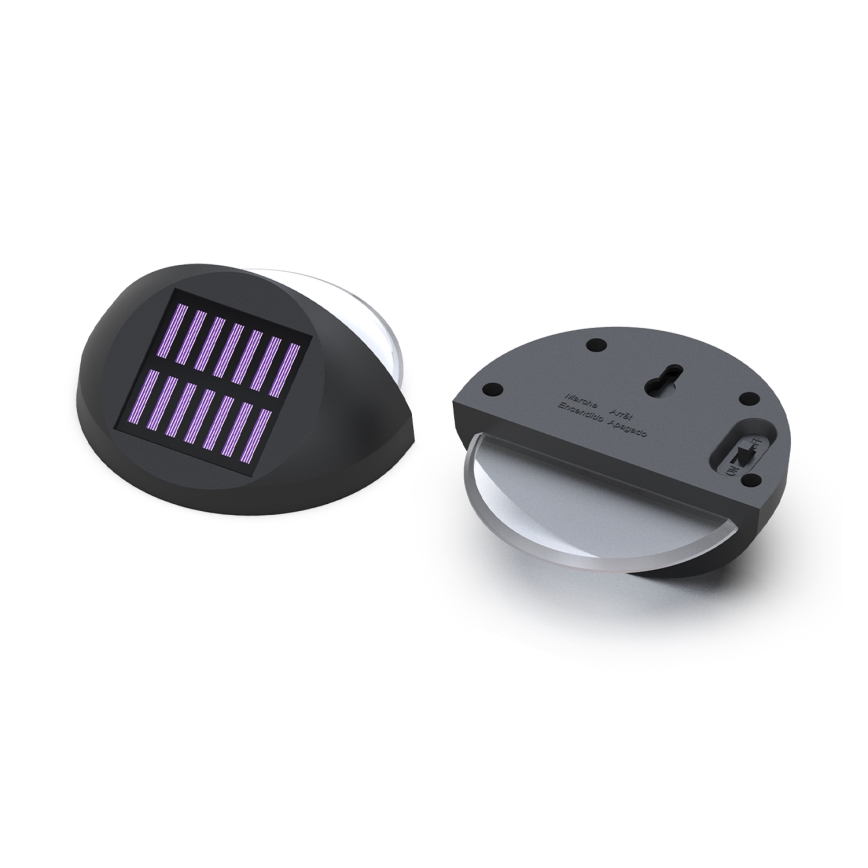 Aigostar - LED RGB Ηλιακό φωτιστικό τοίχου LED/1W/1,2V μαύρο IP44 200 mAh
