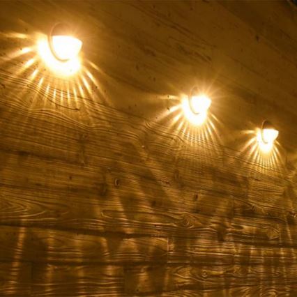Aigostar - LED RGB Ηλιακό φωτιστικό τοίχου LED/2W/1,2V 300 mAh μαύρο IP44