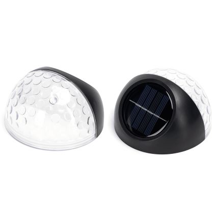 Aigostar - LED RGB Ηλιακό φωτιστικό τοίχου LED/2W/1,2V 300 mAh μαύρο IP44