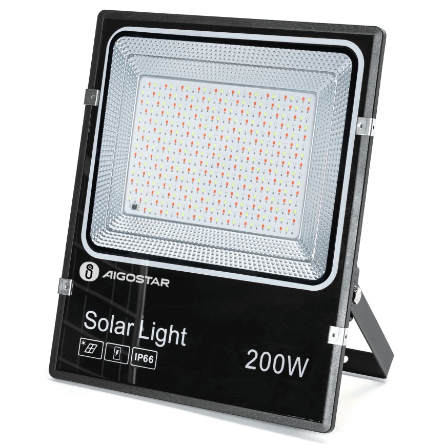Aigostar - LED RGB Ηλιακός προβολέας Dimmable LED/200W/3,2V IP66 + τηλεχειριστήριο