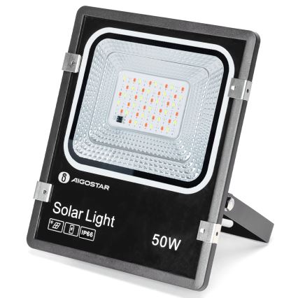 Aigostar - LED RGB Ηλιακός προβολέας Dimmable LED/50W/3,2V IP66 4000 mAh + τηλεχειριστήριο