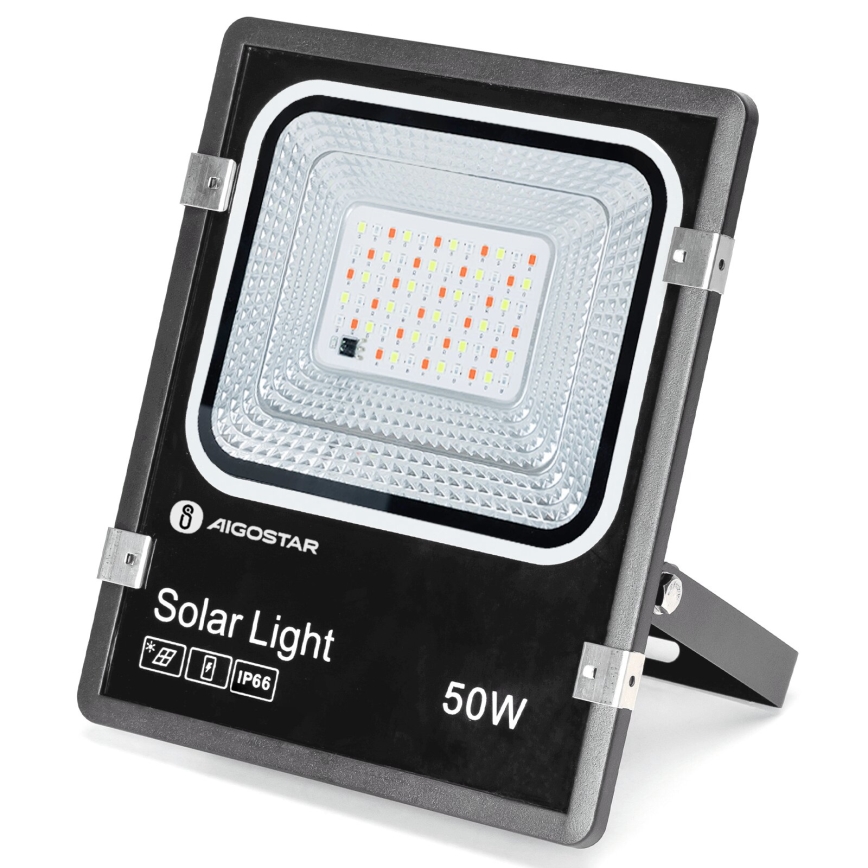 Aigostar - LED RGB Ηλιακός προβολέας Dimmable LED/50W/3,2V IP66 4000 mAh + τηλεχειριστήριο