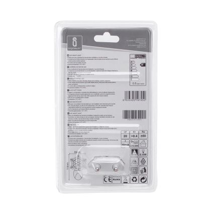 Aigostar - LED RGB Φωτάκι νυκτός με αισθητήρα σούρουπου LED/0,5W/230V snowflake