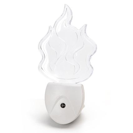 Aigostar - LED RGB φωτάκι νύχτας με αισθητήρα LED/0,5W/230V φλόγα