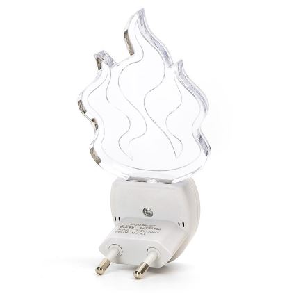 Aigostar - LED RGB φωτάκι νύχτας με αισθητήρα LED/0,5W/230V φλόγα