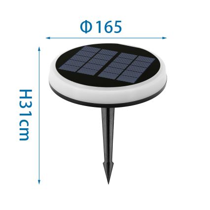 Aigostar - LED RGBIC Ηλιακό φωτιστικό LED/0,6W/3,7V IP65