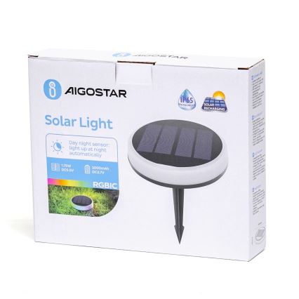 Aigostar - LED RGBIC Ηλιακό φωτιστικό LED/0,6W/3,7V IP65