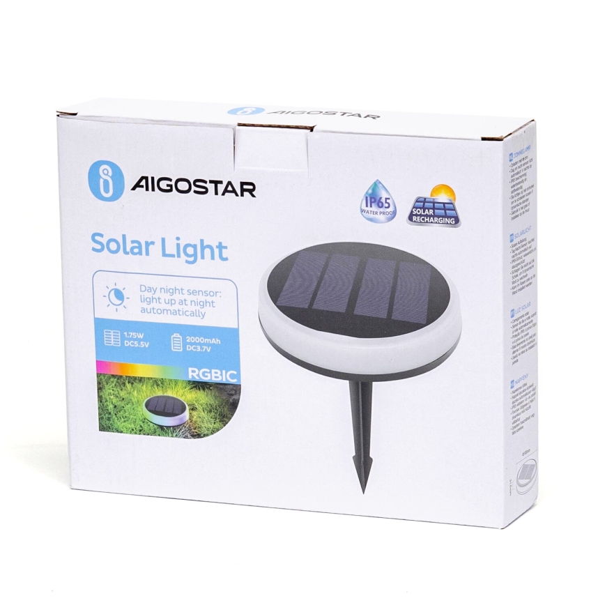 Aigostar - LED RGBIC Ηλιακό φωτιστικό LED/0,6W/3,7V IP65