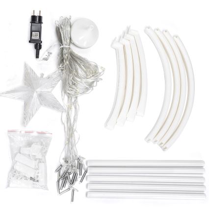 Aigostar - LED RGBICW Έξυπνη εξωτερική χριστουγεννιάτικη διακόσμηση MESH 165xLED/230V 1,8m IP44 + τηλεχειριστήριο