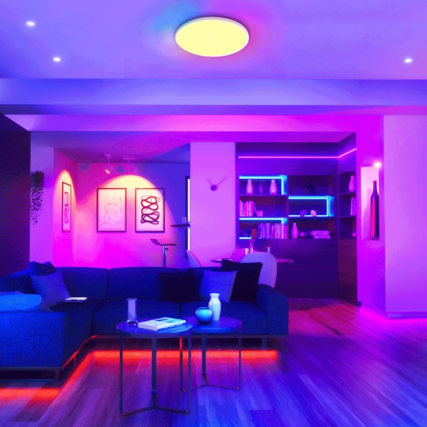 Aigostar - LED RGBW Φωτιστικό οροφής μπάνιου dimming LED/18W/230V 3000-6500K διάμετρος 30 cm IP44 + τηλεχειριστήριο
