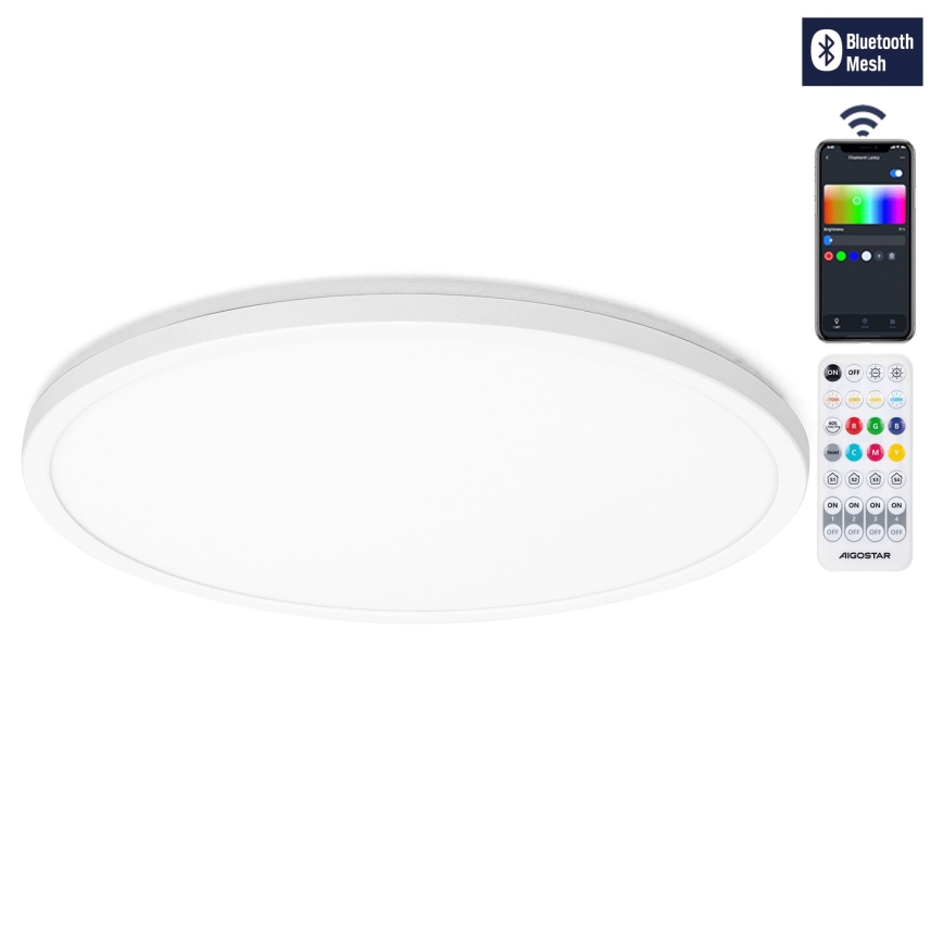 Aigostar - LED RGBW Dimmable φωτιστικό οροφής MESH LED/36W/230V 3000-6500K λευκό + τηλεχειριστήριο