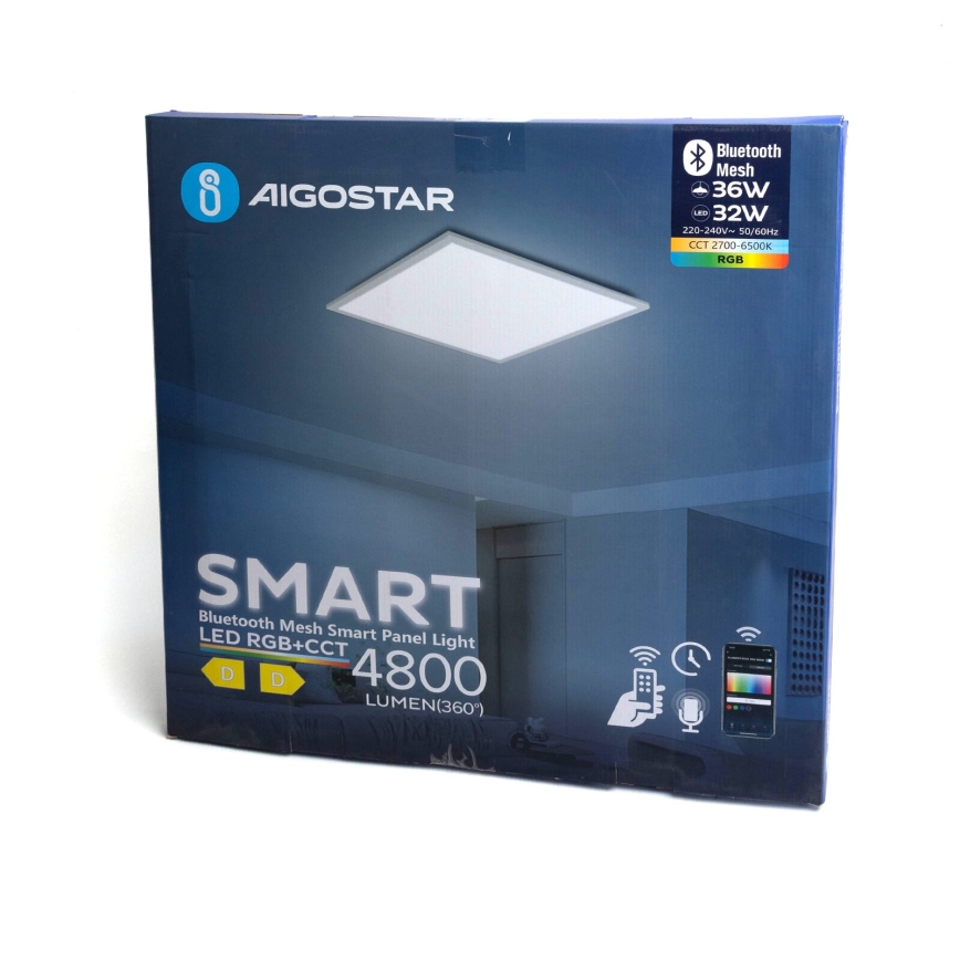 Aigostar - LED RGBW Dimmable χωνευτό πάνελ MESH LED/36W/230V 60x60 cm