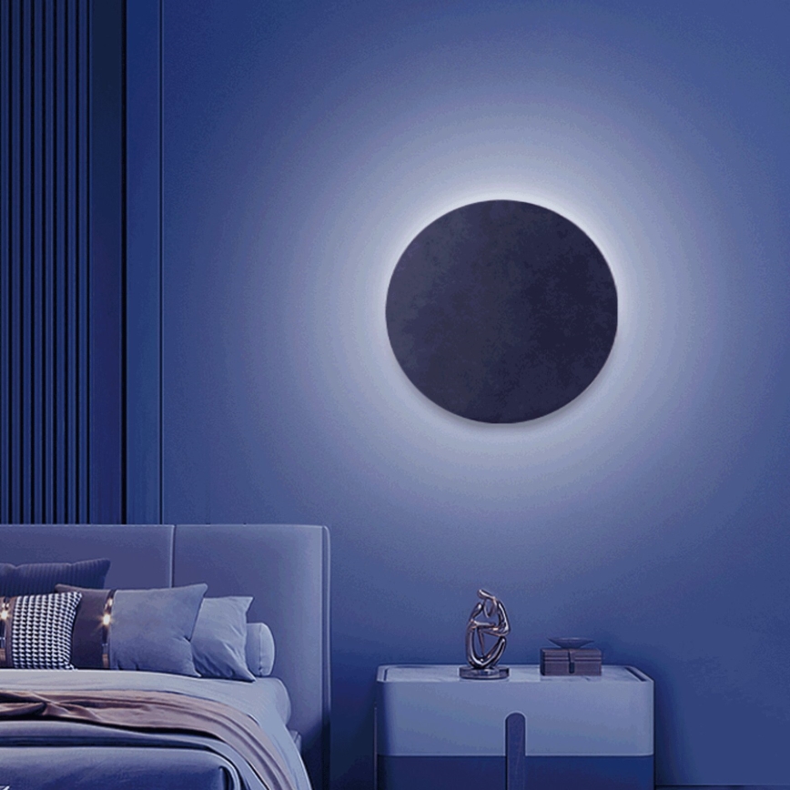 Aigostar - LED RGBW Φωτιστικό τοίχου dimming MESH Smart LED/12W/230V 2700-6500K μαύρο + τηλεχειριστήριο