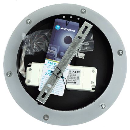 Aigostar - LED RGBW Φωτιστικό τοίχου dimming MESH Smart LED/12W/230V 2700-6500K μαύρο + τηλεχειριστήριο