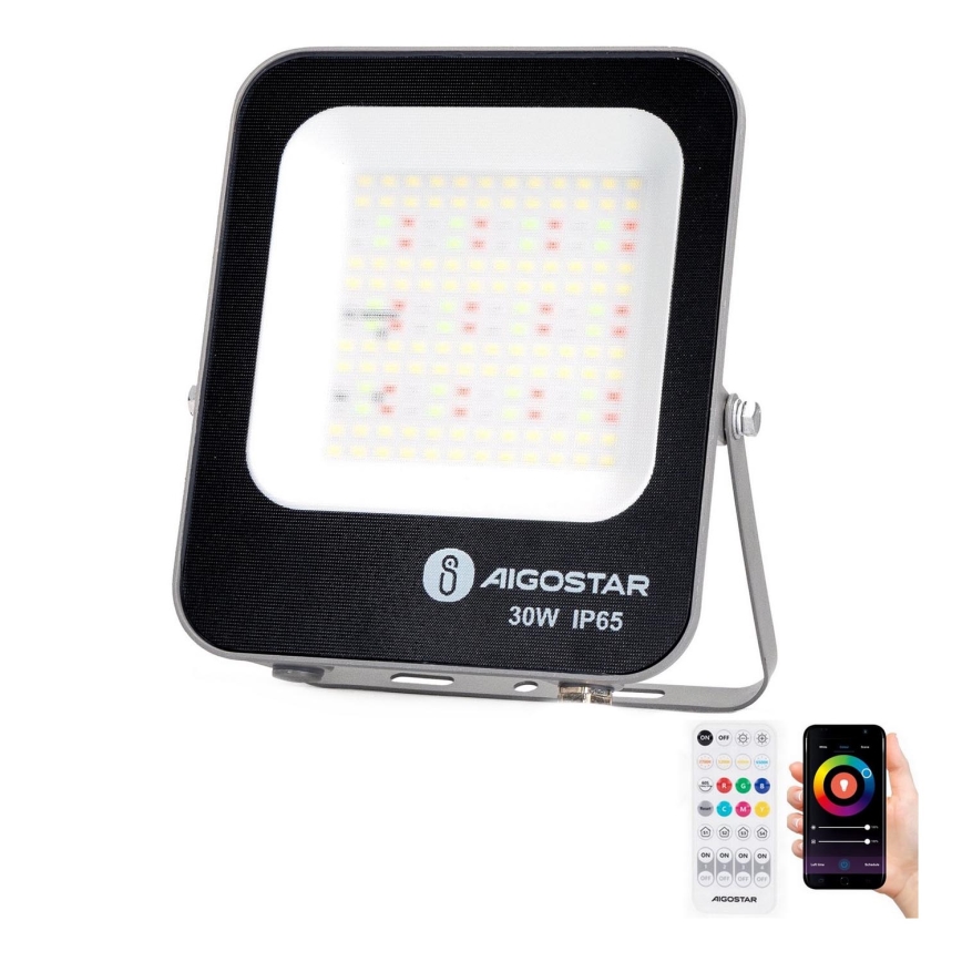 Aigostar - LED RGBW Dimming προβολέας MESH Smart LED/30W/230V 6500K IP65 + τηλεχειριστήριο