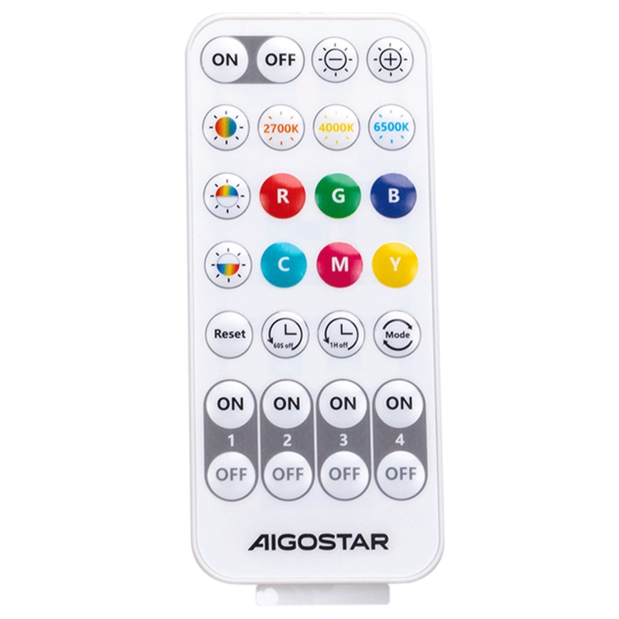 Aigostar - LED RGBW Κρεμαστό φωτιστικό οροφής ντιμαριζόμενο MESH LED/8W/230V 2700-6500K λευκό + τηλεχειριστήριο