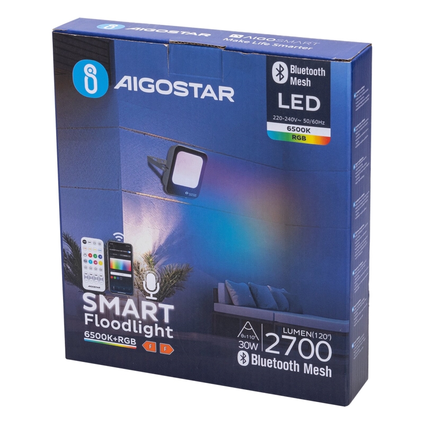 Aigostar - LED RGBW Dimming προβολέας MESH Smart LED/30W/230V 6500K IP65 + τηλεχειριστήριο