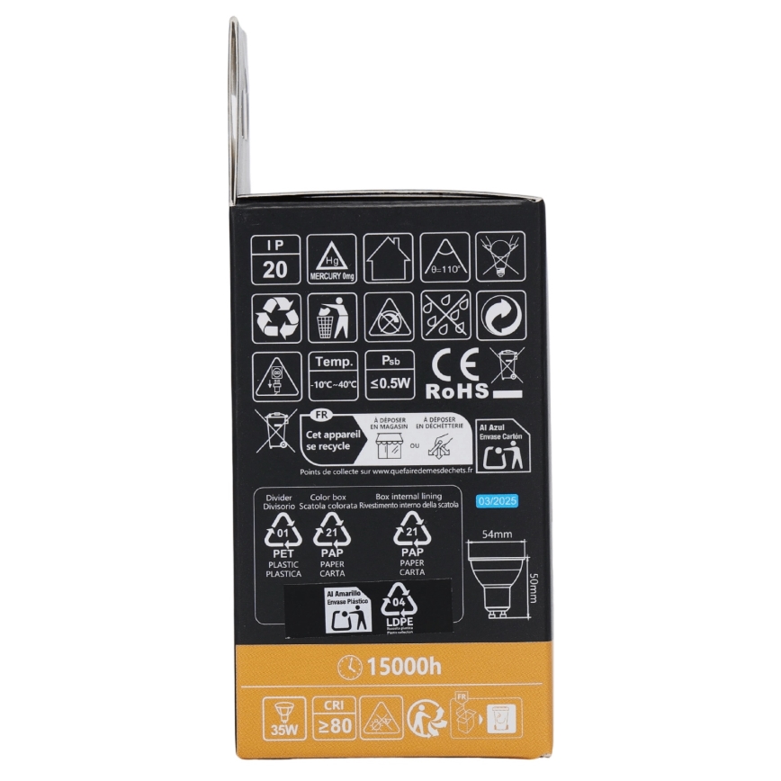 Aigostar - LED RGBW Ρυθμιζόμενη λάμπα GU10/4,8W/230V 3000K + τηλεχειριστήριο