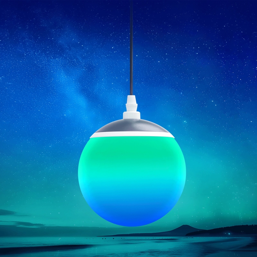 Aigostar - LED RGBW ρυθμιζόμενο κρεμαστό φωτιστικό με καλώδιο MESH LED/8W/230V 2700-6500K λευκό + τηλεχειριστήριο Ø 15 cm