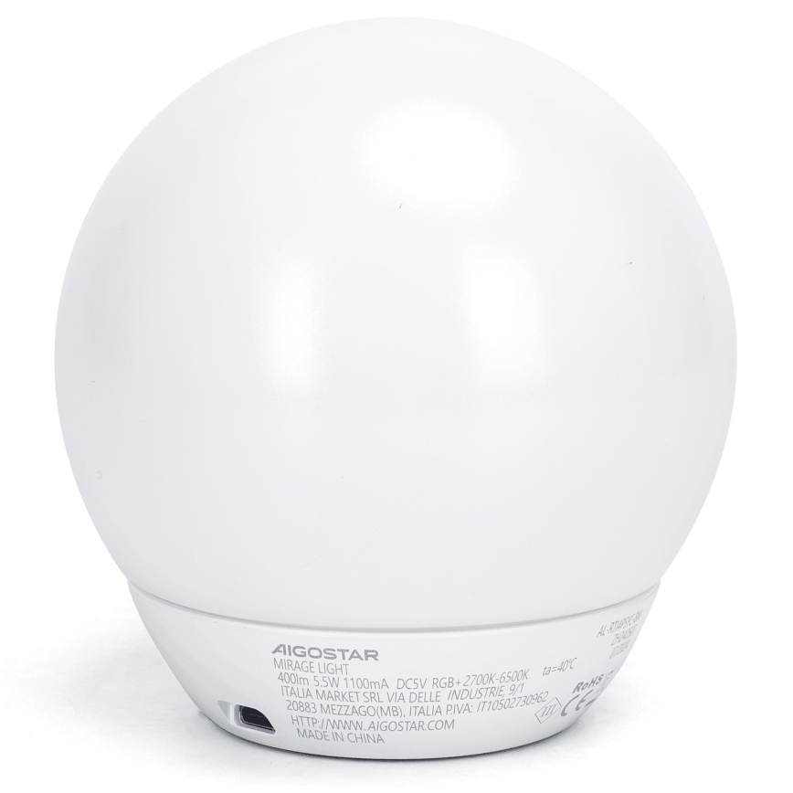Aigostar - LED RGBW ρυθμιζόμενη επιτραπέζια λάμπα LED/5,5W/5V Wi-Fi + τηλεχειριστήριο