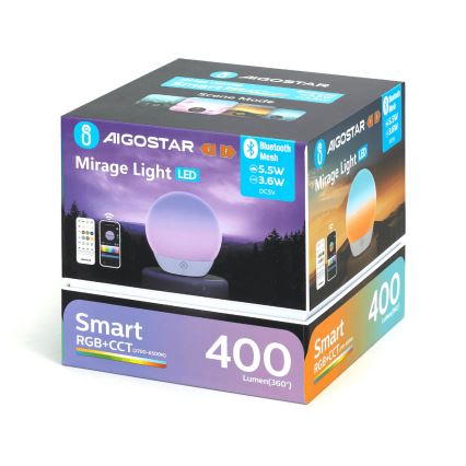 Aigostar - LED RGBW ρυθμιζόμενη επιτραπέζια λάμπα LED/5,5W/5V Wi-Fi + τηλεχειριστήριο