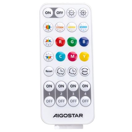 Aigostar - LED RGBW Κρεμαστό φωτιστικό οροφής ντιμαριζόμενο MESH LED/8W/230V 2700-6500K λευκό + τηλεχειριστήριο