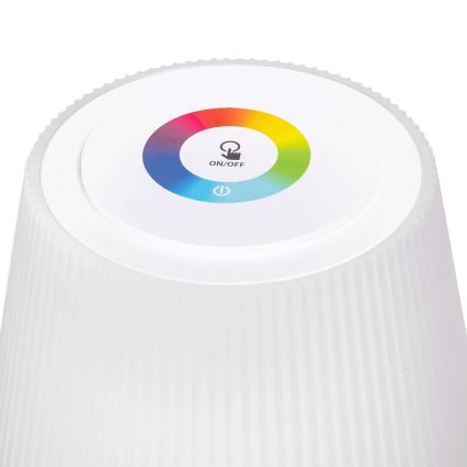 Aigostar - Επιτραπέζιο φωτιστικό LED RGBW dimmable εξωτερικού χώρου επαναφορτιζόμενο LED/4W/5V 3600mAh λευκό IP54