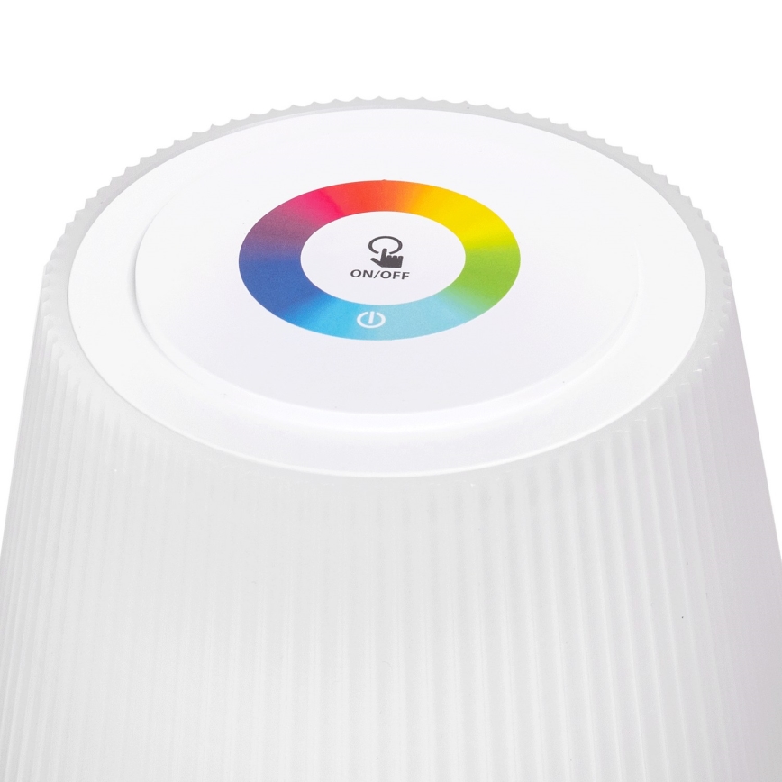 Aigostar - Επιτραπέζιο φωτιστικό LED RGBW dimmable εξωτερικού χώρου επαναφορτιζόμενο LED/4W/5V 3600mAh λευκό IP54