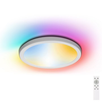 Aigostar - LED RGBW Φωτιστικό οροφής μπάνιου dimming LED/18W/230V 3000-6500K διάμετρος 30 cm IP44 + τηλεχειριστήριο